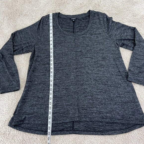 Jones New York Womans Sweater 2XL XXL Pullover Shirt knit Gray Tunic Long Sleeve - Picture 6 of 9